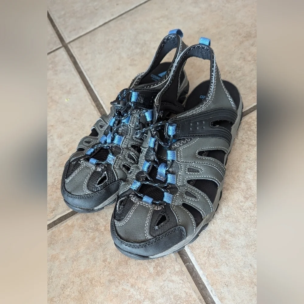 Ozark Trail Mans Trail Hiking outdoor Sandals Gray Memory Foam Fisherman Size 8